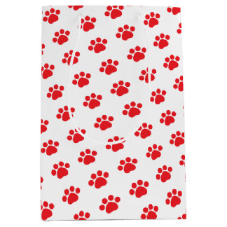 Red Paw Print Mönster