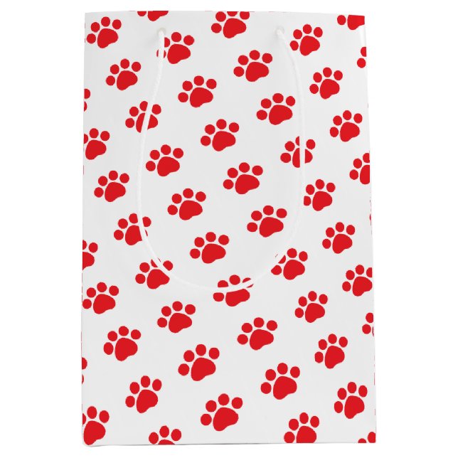 Red Paw Print Mönster (Framsidan)