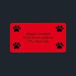 Red Paw-utskrift - adressetikett<br><div class="desc">Red Paw-utskrift - adressetikett</div>