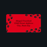 Red Paw-utskrift - adressetikett<br><div class="desc">Red Paw-utskrift - adressetikett</div>