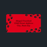 Red Paw-utskrift - adressetikett<br><div class="desc">Red Paw-utskrift - adressetikett</div>