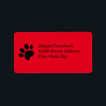 Red Paw-utskrift - adressetikett<br><div class="desc">Red Paw-utskrift - adressetikett</div>