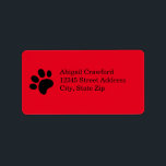 Red Paw-utskrift - adressetikett<br><div class="desc">Red Paw-utskrift - adressetikett</div>
