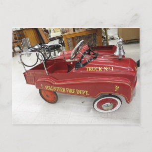 Red Pedal Car Vykort