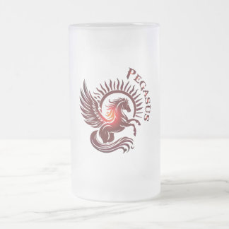 Red Pegasus2-Beer Glass Frostat Ölglas