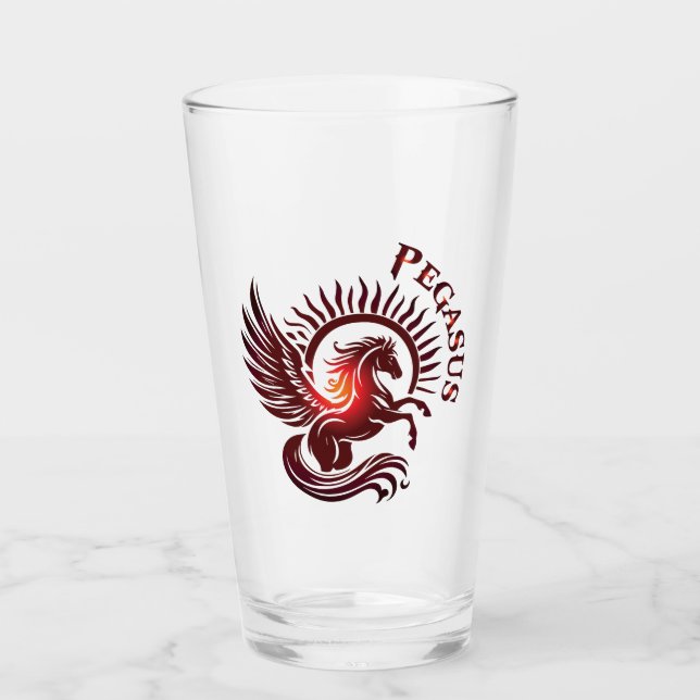 Red Pegasus2-Drinkware Glaskopp (Framsida)