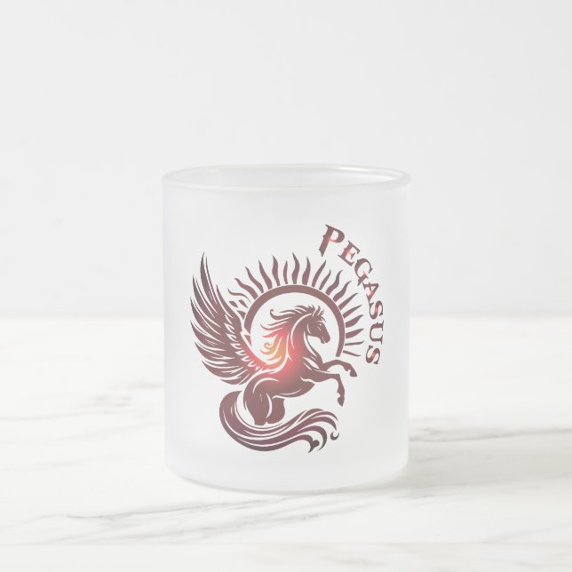 Red Pegasus2-Glass mug Frostad Glasmugg (Center)