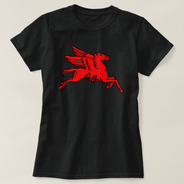 Red Pegasus Dallas Texas T Shirt (Design framsida)