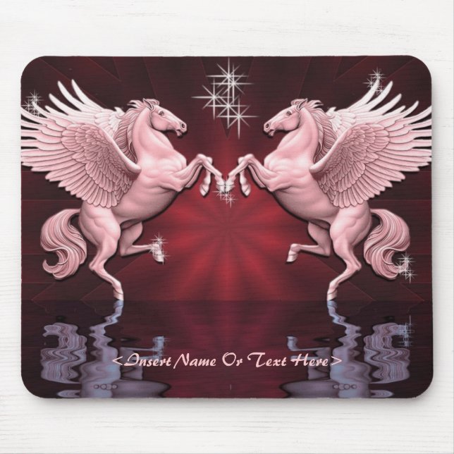 Red Pegasus Reflection Mouse Pad Musmatta (Framsidan)
