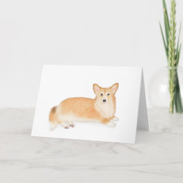 Red Pembroke Welsh corgi blank-kort Kort