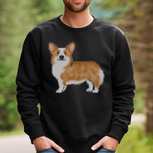 Red Pembroke Welsh Corgi Hund aveln Art Design Lång Ärmad Tröja