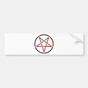 Red Pentagram Bildekal