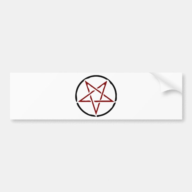 Red Pentagram Bildekal (Framsidan)