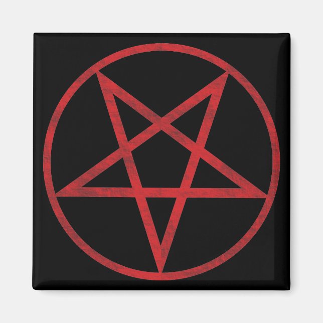 Red Pentagram Magnet (Framsidan)
