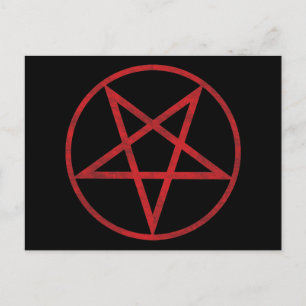 Red Pentagram Vykort