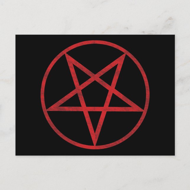 Red Pentagram Vykort (Framsida)