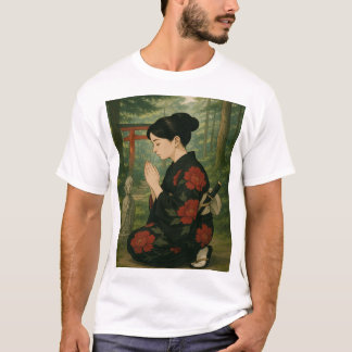 Red Peonies and Reverence T Shirt
