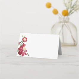 Red Peonies Bröllop Placeringskort