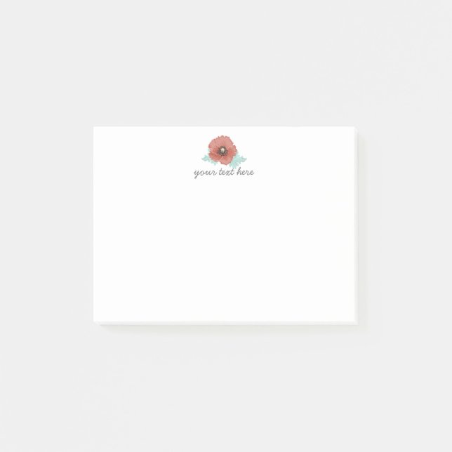 Red Peonies Notes Post-it Block (Framsida)