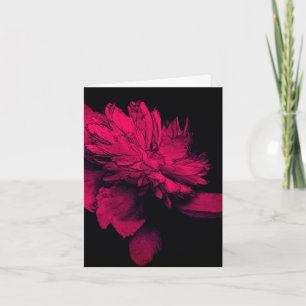 Red Peony Blommigt Art Anpassade Note Card Tack Kort