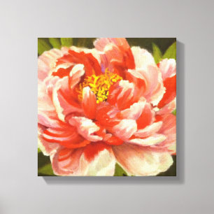 Red peony canvastryck