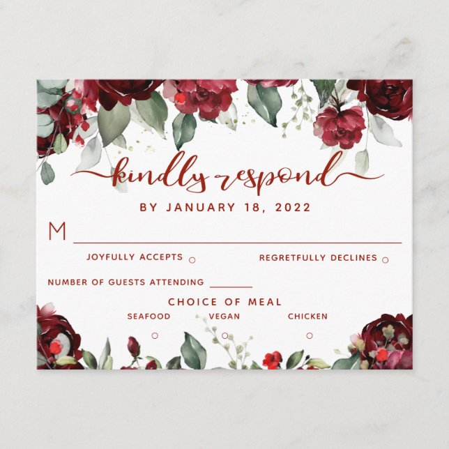 Red Peony Epiphany OSA Kinely Responond Postcard Tilläggskort (Framsida)