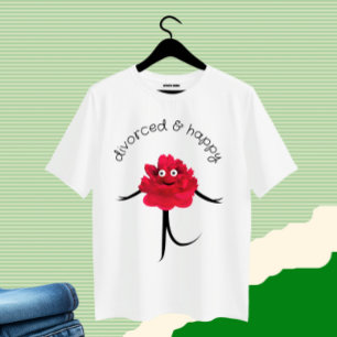 Red peony t shirt