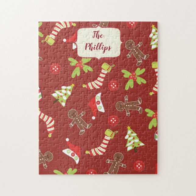 Red Pepparkaksgubbe Glee Pussel (Vertikal)