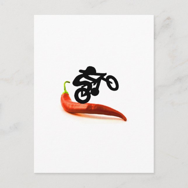Red Pepper Bike Rider Vykort (Framsida)