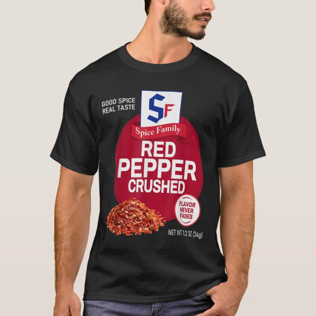 Red Pepper Crushed Sce Group Family Matching Hallo T Shirt (Framsida)