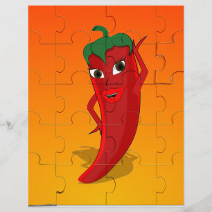 Red Pepper Diva Jigszle Puzzle