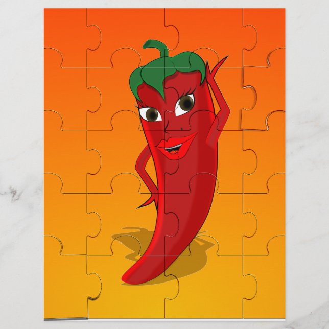 Red Pepper Diva Jigszle Puzzle (Framsida)