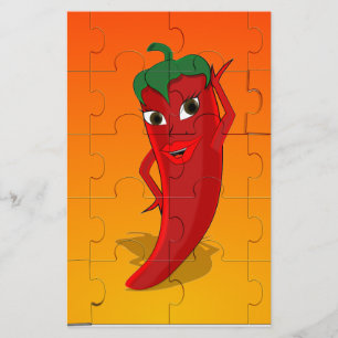 Red Pepper Diva Jigszle Puzzle