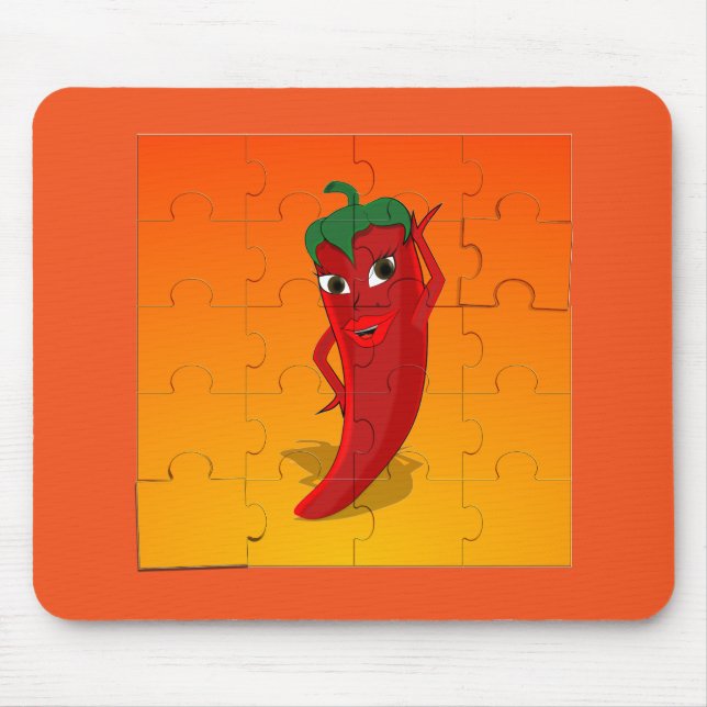 Red Pepper Diva Jigszle Puzzle Musmatta (Framsidan)