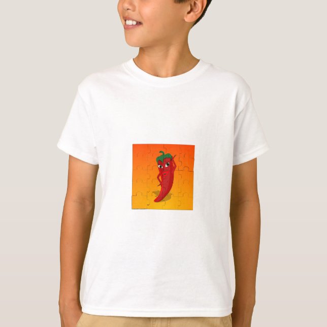 Red Pepper Diva Jigszle Puzzle Tröja (Framsida)