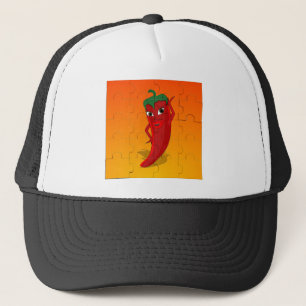 Red Pepper Diva Jigszle Puzzle Truckerkeps