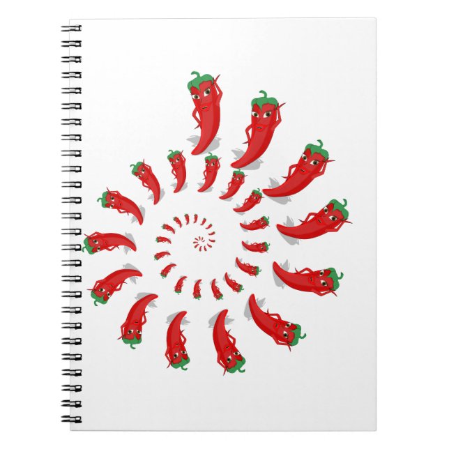 Red Pepper Diva Spiral Anteckningsbok Med Spiral (Framsidan)
