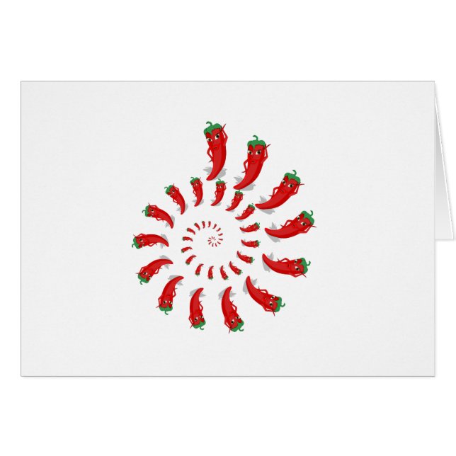 Red Pepper Diva Spiral Hälsningskort (Framsidan Horizontal)