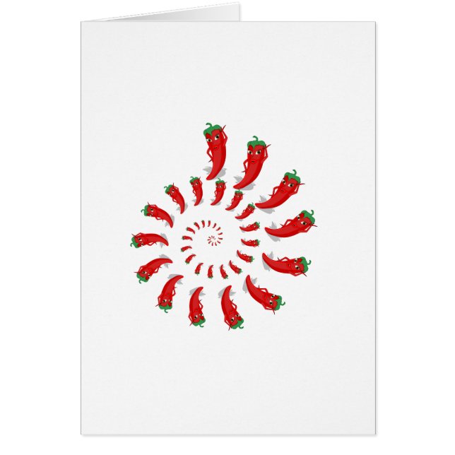 Red Pepper Diva Spiral Hälsningskort (Framsidan)