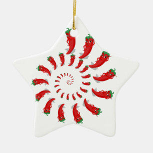 Red Pepper Diva Spiral Julgransprydnad Keramik