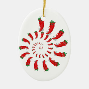 Red Pepper Diva Spiral Julgransprydnad Keramik