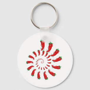 Red Pepper Diva Spiral Nyckelring