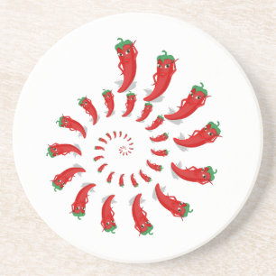 Red Pepper Diva Spiral Underlägg Sandsten