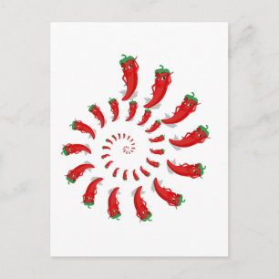Red Pepper Diva Spiral Vykort