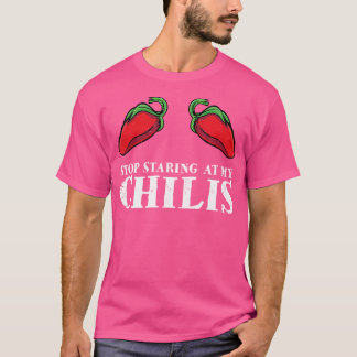 Red Pepper Hett Spicy Food Funy Sluta stirra på mi T Shirt