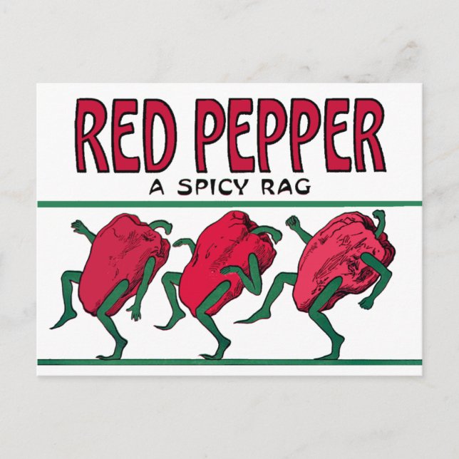Red Pepper Rag Vykort (Framsida)