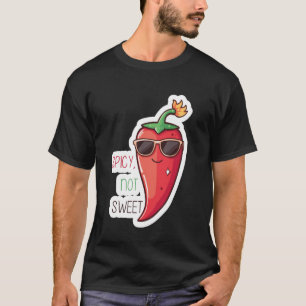 Red Pepper Spicy Not Sweet Sticker Aesthetic Neuro T Shirt