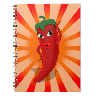 Red Pepper Superstar Anteckningsbok