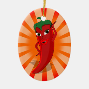 Red Pepper Superstar Julgransprydnad Keramik