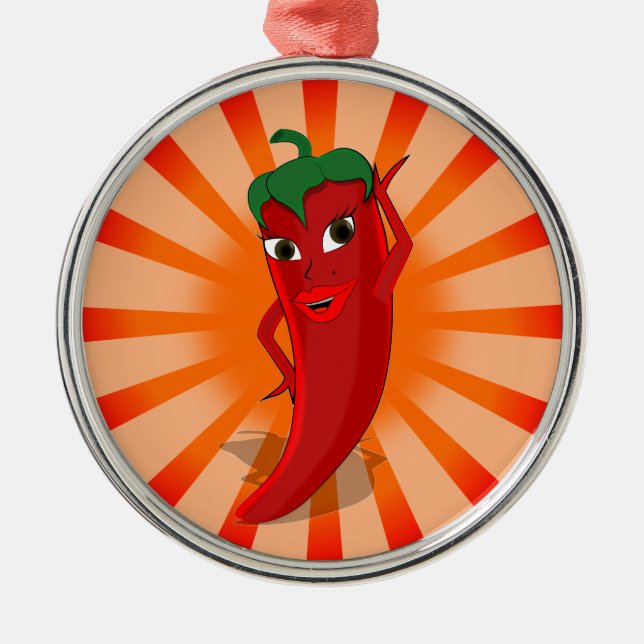 Red Pepper Superstar Julgransprydnad Metall (Framsidan)